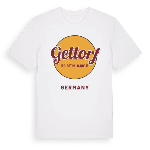 Gettorf cirkel t-shirt – ekologisk bomull t-shirt från Pinshirt