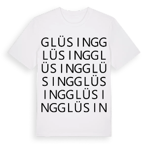Glüsing ordlek t-shirt – ekologisk bomull t-shirt från Pinshirt
