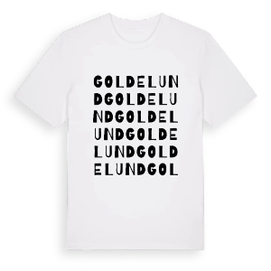 Goldelund ordlek t-shirt – ekologisk bomull t-shirt från Pinshirt
