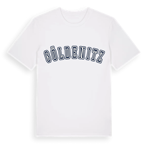 Göldenitz college t-shirt – ekologisk bomull t-shirt från Pinshirt