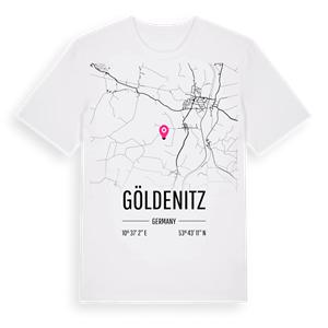 Göldenitz karta t-shirt – ekologisk bomull t-shirt från Pinshirt