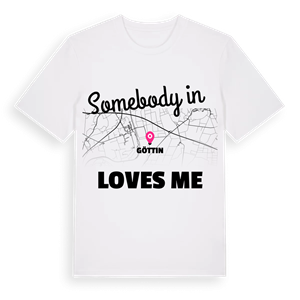 Någon i Göttin älskar mig t-shirt – ekologisk bomull t-shirt från Pinshirt