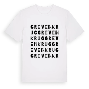 Grevenkrug ordlek t-shirt – ekologisk bomull t-shirt från Pinshirt