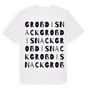 Groß Disnack ordlek t-shirt – ekologisk bomull t-shirt från Pinshirt