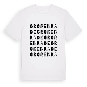 Großenrade ordlek t-shirt – ekologisk bomull t-shirt från Pinshirt