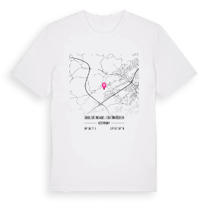 Groß Steinrade / Schönböcken karta t-shirt – ekologisk bomull t-shirt från Pinshirt
