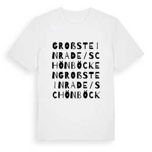 Groß Steinrade / Schönböcken ordlek t-shirt – ekologisk bomull t-shirt från Pinshirt