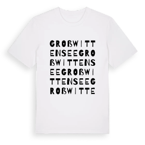 Groß Wittensee ordlek t-shirt – ekologisk bomull t-shirt från Pinshirt
