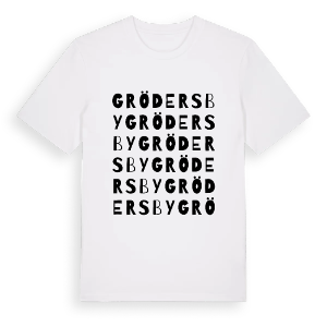 Grödersby ordlek t-shirt – ekologisk bomull t-shirt från Pinshirt