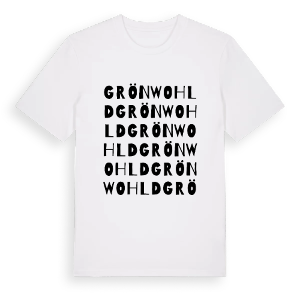 Grönwohld ordlek t-shirt – ekologisk bomull t-shirt från Pinshirt