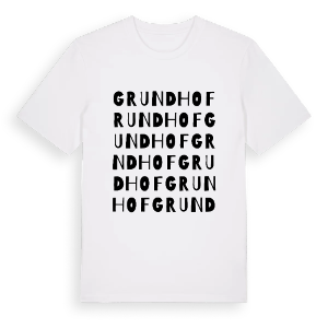 Grundhof ordlek t-shirt – ekologisk bomull t-shirt från Pinshirt