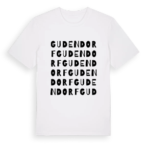 Gudendorf ordlek t-shirt – ekologisk bomull t-shirt från Pinshirt