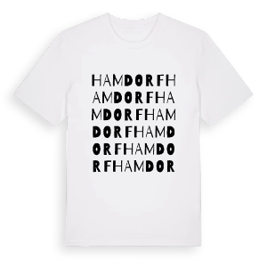 Hamdorf ordlek t-shirt – ekologisk bomull t-shirt från Pinshirt