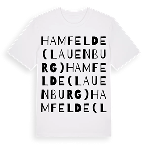 Hamfelde (Lauenburg) ordlek t-shirt – ekologisk bomull t-shirt från Pinshirt