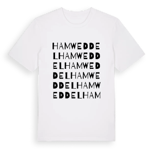 Hamweddel ordlek t-shirt – ekologisk bomull t-shirt från Pinshirt