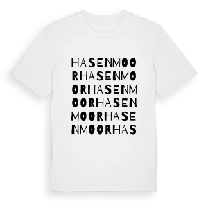 Hasenmoor ordlek t-shirt – ekologisk bomull t-shirt från Pinshirt