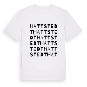 Hattstedt ordlek t-shirt – ekologisk bomull t-shirt från Pinshirt
