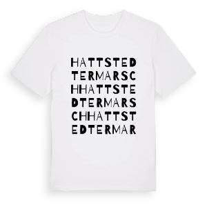 Hattstedtermarsch ordlek t-shirt – ekologisk bomull t-shirt från Pinshirt