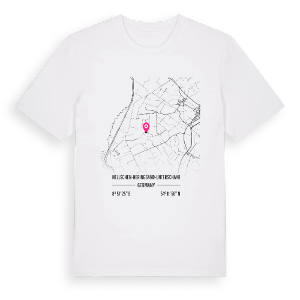 Hellschen-Heringsand-Unterschaar karta t-shirt – ekologisk bomull t-shirt från Pinshirt