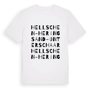 Hellschen-Heringsand-Unterschaar ordlek t-shirt – ekologisk bomull t-shirt från Pinshirt