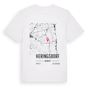 Heringsdorf karta t-shirt – ekologisk bomull t-shirt från Pinshirt
