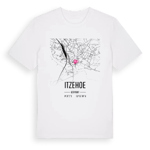 Itzehoe karta t-shirt – ekologisk bomull t-shirt från Pinshirt