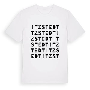 Itzstedt ordlek t-shirt – ekologisk bomull t-shirt från Pinshirt