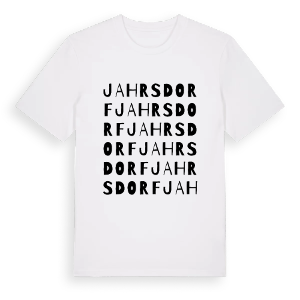 Jahrsdorf ordlek t-shirt – ekologisk bomull t-shirt från Pinshirt