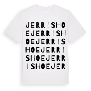 Jerrishoe ordlek t-shirt – ekologisk bomull t-shirt från Pinshirt