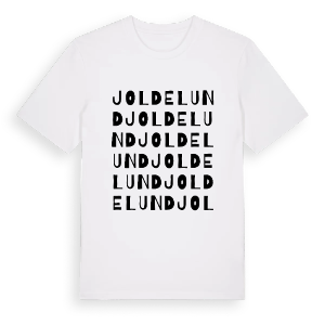 Joldelund ordlek t-shirt – ekologisk bomull t-shirt från Pinshirt