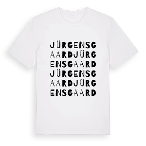 Jürgensgaard ordlek t-shirt – ekologisk bomull t-shirt från Pinshirt