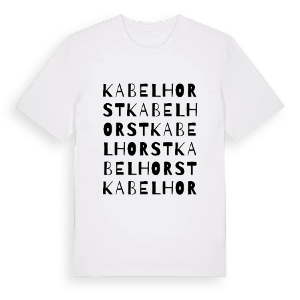 Kabelhorst ordlek t-shirt – ekologisk bomull t-shirt från Pinshirt