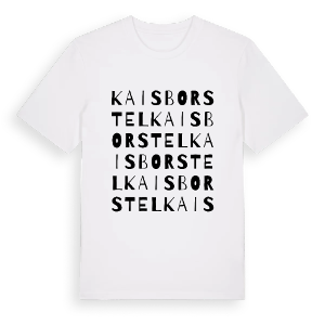 Kaisborstel ordlek t-shirt – ekologisk bomull t-shirt från Pinshirt