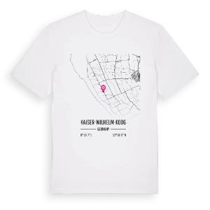 Kaiser-Wilhelm-Koog karta t-shirt – ekologisk bomull t-shirt från Pinshirt