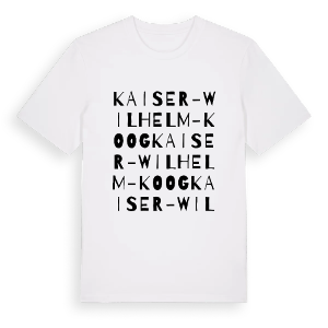Kaiser-Wilhelm-Koog ordlek t-shirt – ekologisk bomull t-shirt från Pinshirt