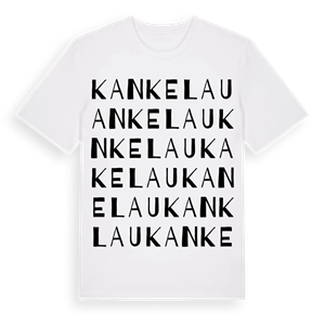 Kankelau ordlek t-shirt – ekologisk bomull t-shirt från Pinshirt