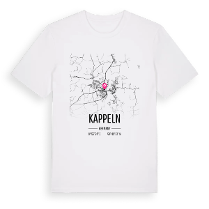 Kappeln karta t-shirt – ekologisk bomull t-shirt från Pinshirt