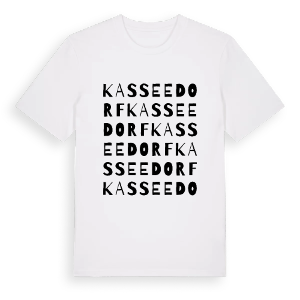 Kasseedorf ordlek t-shirt – ekologisk bomull t-shirt från Pinshirt