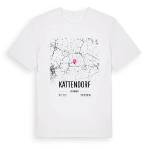 Kattendorf karta t-shirt – ekologisk bomull t-shirt från Pinshirt