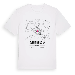 Kellinghusen karta t-shirt – ekologisk bomull t-shirt från Pinshirt