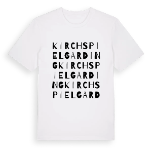 Kirchspiel Garding ordlek t-shirt – ekologisk bomull t-shirt från Pinshirt