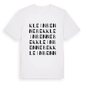 Klein Bennebek ordlek t-shirt – ekologisk bomull t-shirt från Pinshirt