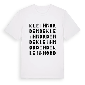 Klein Nordende ordlek t-shirt – ekologisk bomull t-shirt från Pinshirt