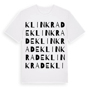 Klinkrade ordlek t-shirt – ekologisk bomull t-shirt från Pinshirt