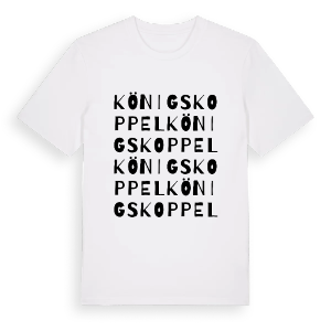 Königskoppel ordlek t-shirt – ekologisk bomull t-shirt från Pinshirt