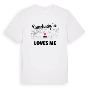Någon i Kosel älskar mig t-shirt – ekologisk bomull t-shirt från Pinshirt