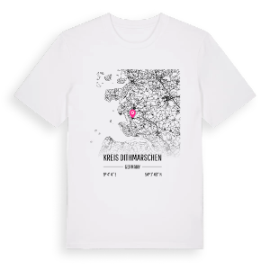 Kreis Dithmarschen karta t-shirt – ekologisk bomull t-shirt från Pinshirt
