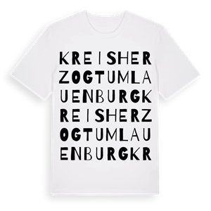 Kreis Herzogtum Lauenburg ordlek t-shirt – ekologisk bomull t-shirt från Pinshirt