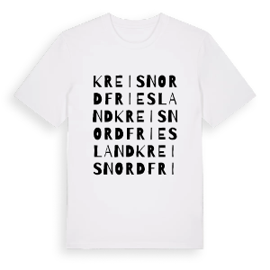 Kreis Nordfriesland ordlek t-shirt – ekologisk bomull t-shirt från Pinshirt
