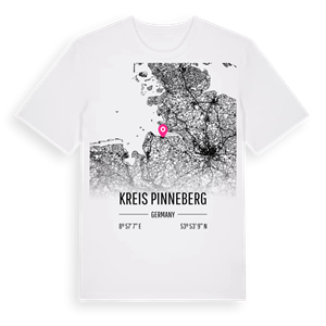 Kreis Pinneberg karta t-shirt – ekologisk bomull t-shirt från Pinshirt
